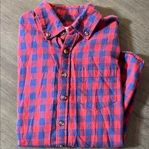 Kirrin Finch | polo button-down | light weight red + blue cotton | size 2